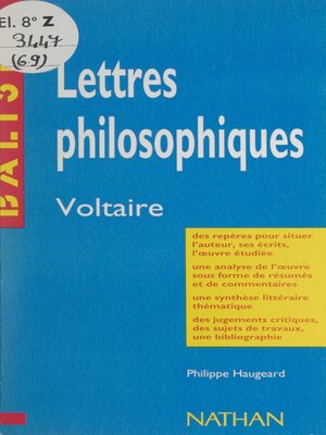 cover image of Lettres philosophiques